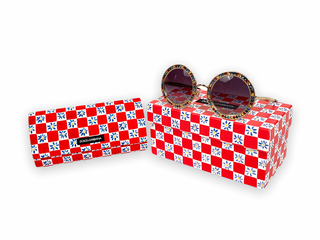 Dolce & Gabbana Gold Multicolor Sunglasses